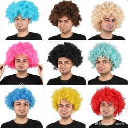 Fans Exploded Head cosplay Afro wig Party Wig Oversized Multicolour synthetic wigs For Ball Fans Festival Carnival wigs IC686