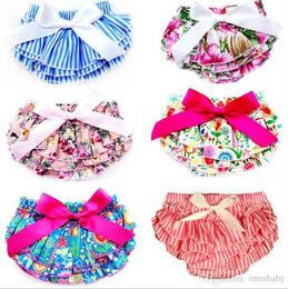 Baby Bloomer Shorts Bow Headband Suits Summer PP Pants Lace Hot Trousers Diaper Cover Briefs Boutique Shorts Girl Dance Party Shorts AYP5765