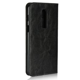 Luxury Genuine Leather Wallet Case Cover for OnePlus 6