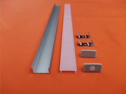 Free Shipping hot selling high quality flat aluminum channel with cover and end caps and clips