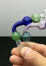 new Coloured multi bubble right angle glass boiler Glass bongs Oil Burner Glass Water Pipes Oil Rigs Smoking Free