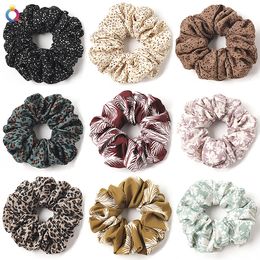 12 style Elastic Kawaii Printed hair band Tie Gum Girls Dot Leopard Scrunchie Ponytail hair accessories headband