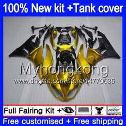 Body +Tank For KAWASAKI ZX636 ZX-6R 2009 2010 2011 2012 206MY.5 ZX 636 600CC 6 R ZX-636 ZX600 ZX 6R ZX6R 09 10 11 12 Fairings Gloss golden