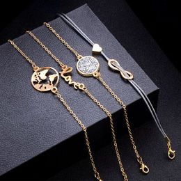 hot Bohemian Turtle Charm Bracelets Bangles For Women Fashion Gold Colour Strand Bracelets Sets Jewellery Party Gifts