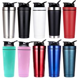 The latest 25.3OZ Mugs double-layer 304 stainless steel thermal insulation fitness sports protein powder shaker cup of coffee