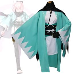 FGO Fate Stay Night Fate Grand Order Cosplay Sakura Sabre Okita Souji Kimono & Inner Clothing Uniforms Halloween Party Wear