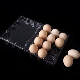 12 Holes 193*147*63mm Quail Eggs Container Plastic Clear Egg Packing Storage Boxes Wholesale DHL Free Shipping SN820