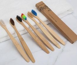 2019Environment-friendly Wood Toothbrush Bamboo Toothbrush Soft Bamboo Fibre Wooden Handle Low-carbon Eco-friendly For Adults Oral Hygiene 5