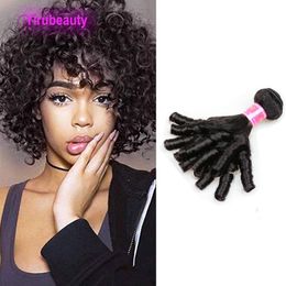 Spring Funmi Human Hair Three Pieces Brazilian Virgin Hair Extensions 8-24inch 3pcs/lot Spring Funmi Hair Curly Natural Colour