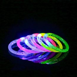 Led Glitter Bracelet Bandgle LED Crystal Gradient Colour Hand Ring Acrylic Glow Flash Light Sticks Party Dance Xmas Supplies TOys WX9-888