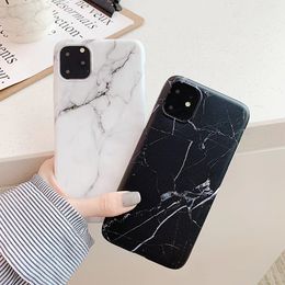 Dirt-resistant Phone Cases For iPhone 6 7 8 Plus 11 12 Pro X Xr Xs Max Shockproof IMD Marble Silicone TPU Fashion 2021