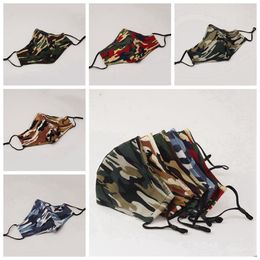 Camouflage Face Masks Anti-dust Wind Mouth Mask Washable Breathable Outdoor Cyling Bicycle Protective Mask Party Masks RRA3253