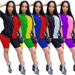 womens two piece set tracksuit sportswear T-shirt + shorts sportsuit short sleeve new hot selling fashion brand summer women clothes klw4276