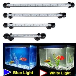Waterproof aquariums lightings LED Aquarium Lights Fish Tank Light Bar Blue/White 18/28/38/48CM Submersible Underwater Clip Lamp Aquatic Decor EU