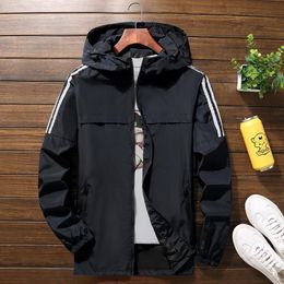 Plus Size 10XL 9XL 8XL 7XL men jacket hooded Jackets Windbreaker Casual Coat for Male Outerwear Streetwear bomber jacket