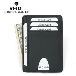 Well Made Slim Minimalist Front Pocket RFID Blocking Leather Wallets for Men Women