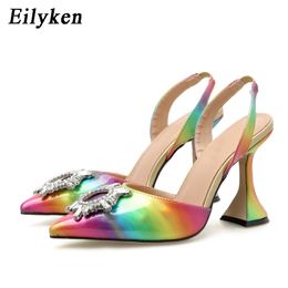 Eilyken Rainbow Color Frauen Pumpen elegante Spitzschuh Sun ArtRhinestone hohe Absätze Jäten Schuhe Spike Heel Sling Sandalen Eilyken Rainbow Color Frauen Pumpen elegante Spitzschuh Sun ArtRhinestone hohe Absätze Jäten Schuhe Spike Heel Sling Sandalen
