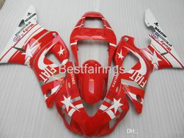 ZXMOTOR Free custom fairing kit for YAMAHA R1 1998 1999 white red fairings YZF R1 98 99 HG35