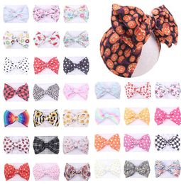 21 Styles Big Bows Elastic Headbands Girls Kids Knotted Hairbands Fashion Headwraps Toddler Infant Hair Accessories Baby Headwear Gift