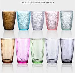 Creative Tritan Plastic Cups Acrylic Water Cup Transparent Acrylic Cups for Water and Tea