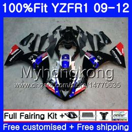Injection black hot frame For YAMAHA YZF 1000 R 1 YZF-1000 YZFR1 09 10 11 12 241HM.7 YZF R1 YZF1000 YZF-R1 2009 2010 2011 2012 Fairing Kit