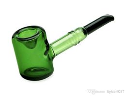 New mini Tankard Sherlock thick glass hammer pipes labs hand tobacco pipe colorful glass pipe wholesale free shipping