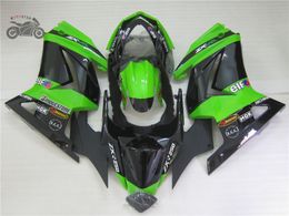 Customize Injection Chinese Fairings kit for kawasaki Ninja 250R 2008-2014 green road racing motorcycle ABS Fairing ZXR250 EX250 08-14 AB24