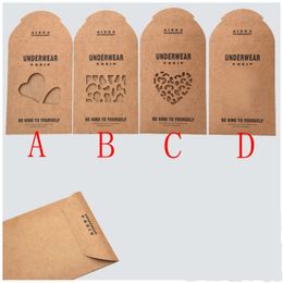 Socks Stocking Storage Bags Brown Kraft Paper Garment Clothing Boxes Retail Packaging Free Shipping