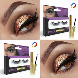 Magnetic Eyeliner Eyelashes Set 5 Magnet 3D False Eyelash Eye liner Glue free Eyes lashes Kit