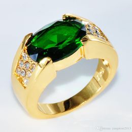 Nouvelle Marque Emerald 10KT Gold Filled Lady/'s Bagues De Fiançailles Taille Cadeau Taille 7-11