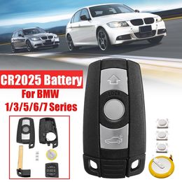 Black carmonmon 3 Buttons Smart keyless Entry Remote Key Fob case Cover for BMW 1 2 4 5 6 Series,for BMW Old Smart Key