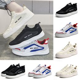 Kostenloser Versand Herren-Trainer Laufschuhe für Männer Frauen Plateau-Turnschuhe schwarz weiß gezüchtet Mode Leinwand Sport-Sneaker Outdoor-Freizeitschuh