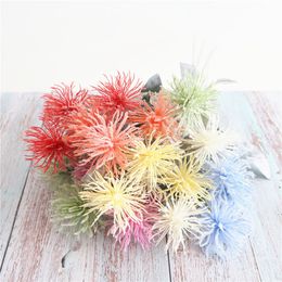 3 forks artificial glitch plant Simulated sea urchin fake plant new peculiar flower for home party office decor artificial flower