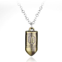 Game World Of Tank Jewellery World of Tank WOT Symble Bullet Pendant Necklace Game Fans Christams Gift