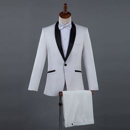 Cheap And Fine Shawl Lapel Groomsmen One Button Groom Tuxedos Men Suits Wedding/Prom/Dinner Best Man Blazer(Jacket+Pants+Tie) 048