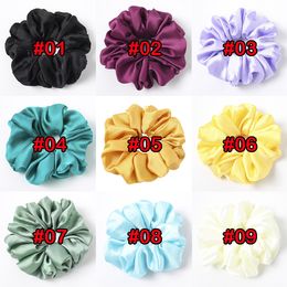 9 color Elastic Kawaii Printed hair band Tie Gum Girls Pure color Scrunchie Ponytail hair accessories headband