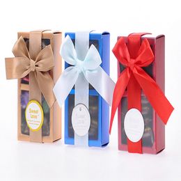 New Window Macaron Box 2 Cavities Dessert Cookies Chocolate Boxes Pastry Packaging Container Wedding Candy Box