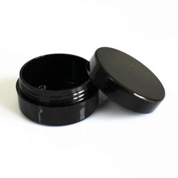 10g black plastic jars small round cream jars 10ml cosmetic bottle make up jar free shipping