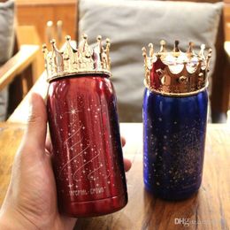 Crown Thermos Cup Stainless Steel Vacuum Mug With Tea Tumbler Palace Princess Style Girlfriend Gift Exquisite Hot Sales 25chC1