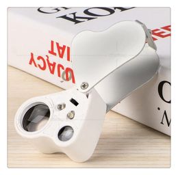 30X60X LED Eye Magnifying Glass Magnifier Jewelers Loupe Lens loupe Made Of Optical Glass Free Shipping