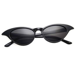 Sunglasses Leg Fashion Cat New Retro Retro HD Eye Wide Women's Brand Designer Shading Sunglasses Female Black 2021 Uv400 Rhslj