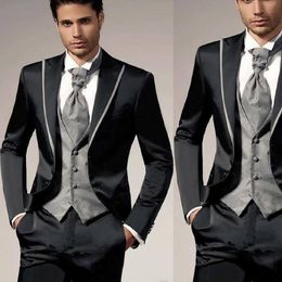 Popular Black Wedding Tuxedos Peaked Lapel Only Jacket For Groom Wear Formal Custom Made Men Blazer