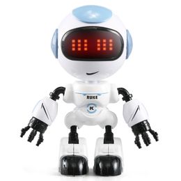 JJRC R8 Head Touch Control Mini Accompany Robot, Talk& Dance Early Education Toy, DIY Gesture Alloy Body,Party Christmas Kid' Birthday Gift