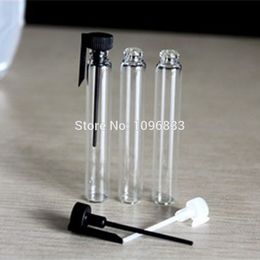 2ML Glass Bottle with Black Lid, Mini Perfume Vial, Parfum Sample Bottle, Tester Perfume Bottle, Perfume 100pcs/Lot