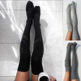 Women's Winter Warm Knit Over The Knee High Tights Stockings Long Cotton Tights Thigh Stocking