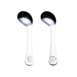 Baby Stainless Steel Spoon Infant Feeding Spoon Solid Curved Spoon Tableware Training Learning Eating Food Spoons ZC2346