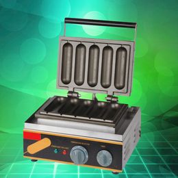Commercial Electric 6 Piece Hot Dog Waffle Maker Non-stick French Muffin Sausage Machine Muffin Hot Dog Maker