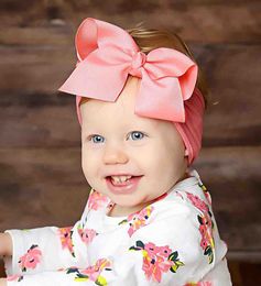Cute Baby Girl Hair Bows with Elastic headwrap Infants Bowknot Nylon Headbands Kids Hair accessory for Little Children Headband Headdress