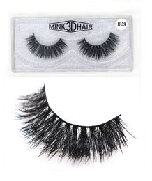 Reusable handmade eyelashes mink cross messed natural long thick fake lashes mink fur hair DHL Free