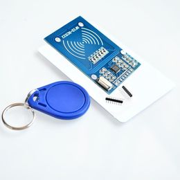 Freeshipping 10sets/lot MFRC-522 RC522 RFID RF IC card sensor module to send S50 card, chain